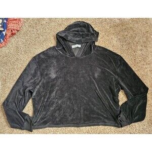 Women's black crop hoodie size 3X